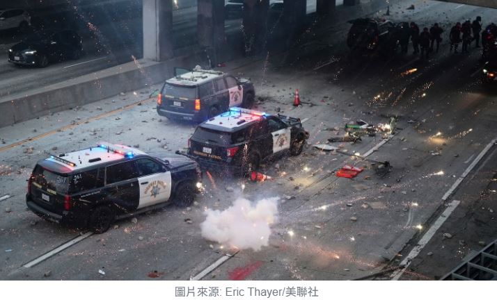 川普部署軍力處理洛杉磯移民抗議，AI筆記加州州長紐瑟姆強烈反對