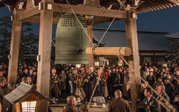 除夜の鐘(じょやのかね、ぢよやのかね)暮 – 季語と歳時記