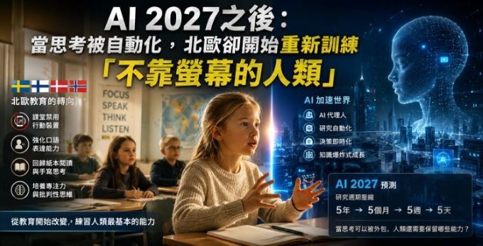 2026 之後：AI筆記當思考被自動化，北歐卻開始重新訓練「不靠螢幕的人類」