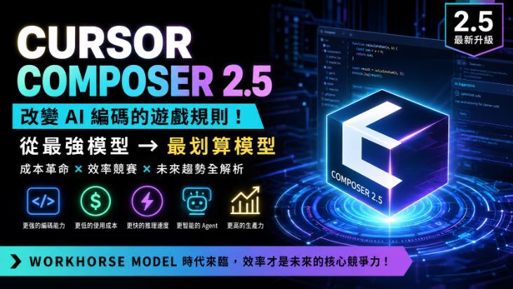AI筆記 Cursor Composer 2.5 為何可能改寫整個 AI 編碼產業