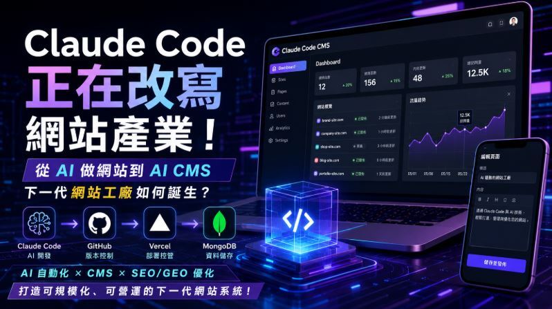Claude Code CMS 完整解析：AI 筆記從 AI 做網站到 AI CMS