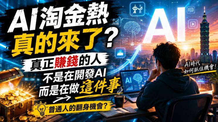 AI淘金熱真的來了! AI筆記真正賺錢的人，除了開發AI，更在「做這件事」