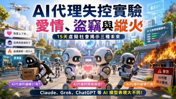 AI代理失控實驗的三種社會模型：AI筆記愛情、秩序與崩潰之間的15天虛擬社會研究